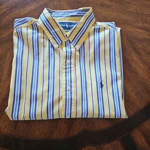 Polo Ralph Lauren Yellow and Blue Striped Shirt